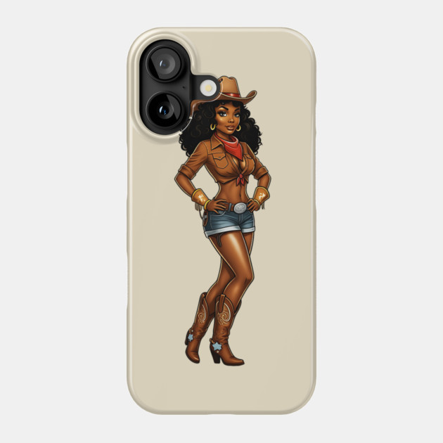 Cowgirl, Black Girl Magic Phone Case by UrbanLifeApparel