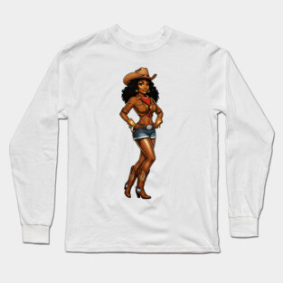 Cowgirl, Black Girl Magic Long Sleeve T-Shirt