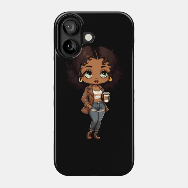 Chibi Black Girl Phone Case by UrbanLifeApparel