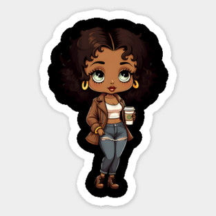 Chibi Black Girl Magnet