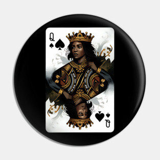 Black Queen of Spades 2 Pin