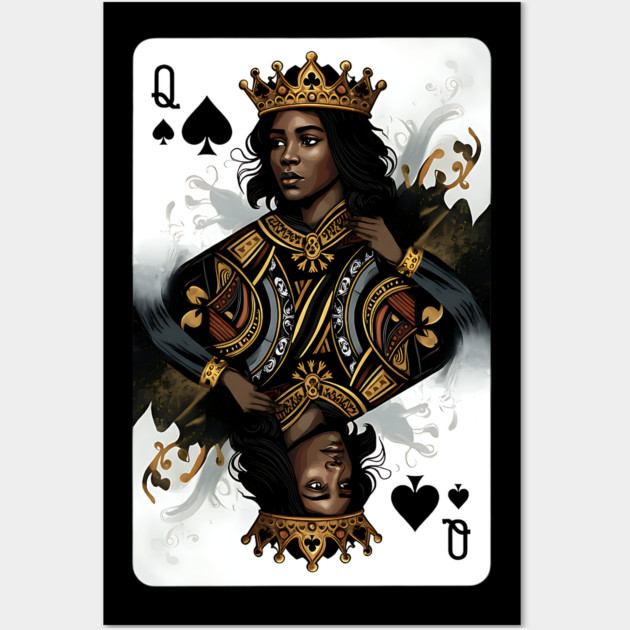 Black Queen of Spades 2 Wall Art by UrbanLifeApparel