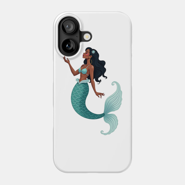 Black Mermaid Phone Case by UrbanLifeApparel