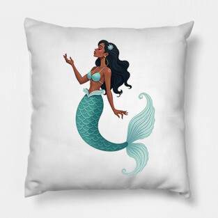 Black Mermaid Pillow