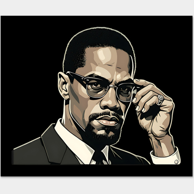 Malcolm X Portrait Wall Art by UrbanLifeApparel