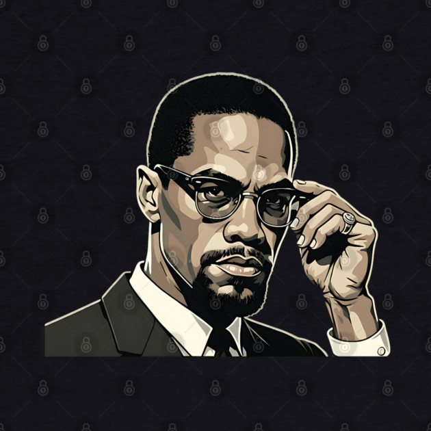 Malcolm X Portrait by UrbanLifeApparel