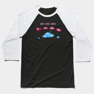 Santa Blobfish Claus Ho-Ho-Ho! Baseball T-Shirt