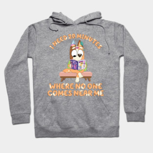 I Need 20 Minutes Chilli Heeler Bluey Mom Hoodie