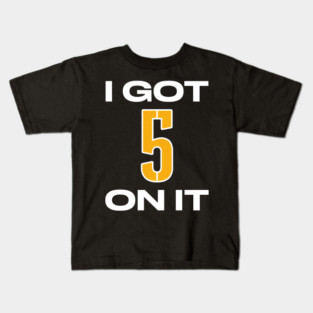 Jayden Daniels I Got 5 On It White Outline Kids T-Shirt