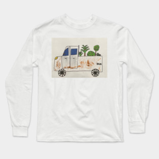 White Dodge Ram plants greenery tropical Long Sleeve T-Shirt