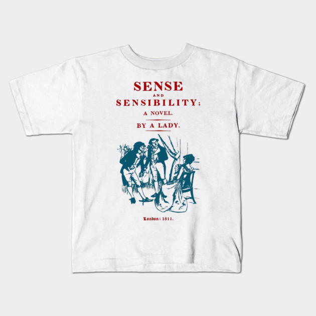 Sense and Sensibility Vintage Book Cover Art Kids T-Shirt by TuncGK