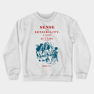 Sense and Sensibility Vintage Book Cover Art Crewneck Sweatshirt