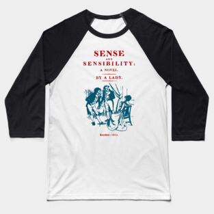 Sense and Sensibility Vintage Book Cover Art Baseball T-Shirt