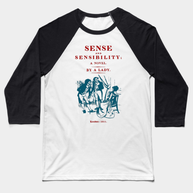 Sense and Sensibility Vintage Book Cover Art Baseball T-Shirt by TuncGK