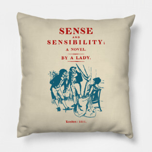 Sense and Sensibility Vintage Book Cover Art Pillow