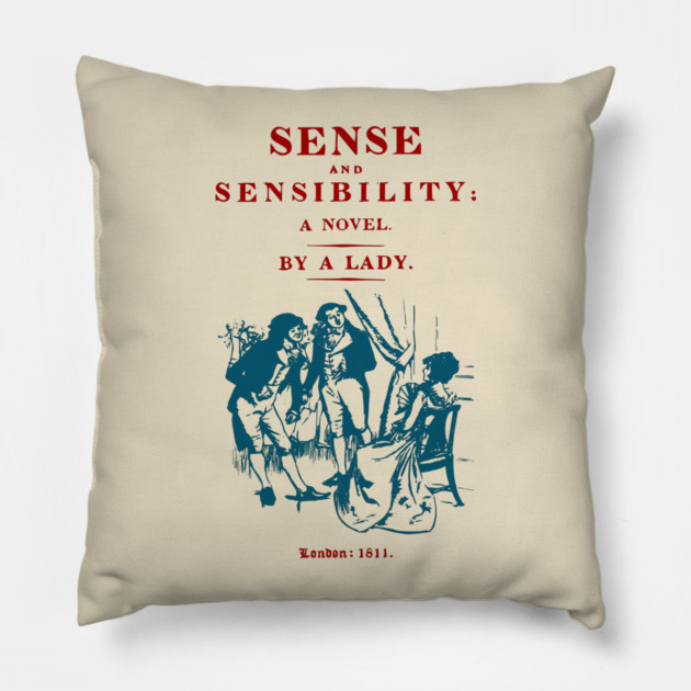 Sense and Sensibility Vintage Book Cover Art Pillow by TuncGK
