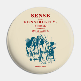 Sense and Sensibility Vintage Book Cover Art Pin