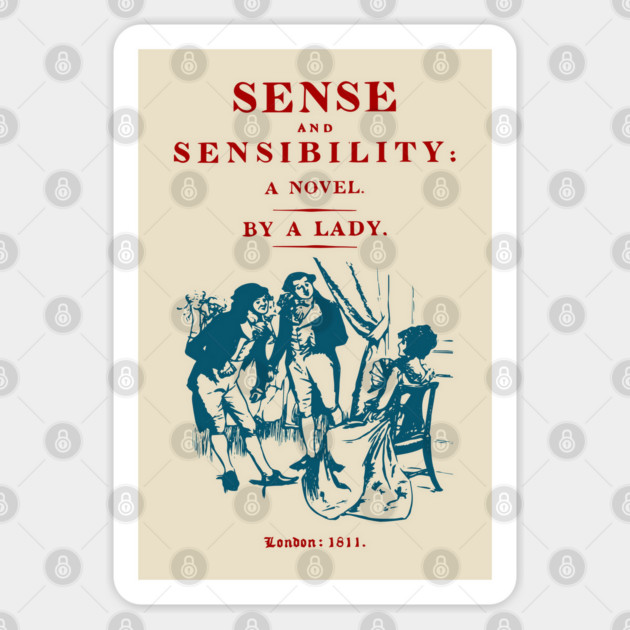 Sense and Sensibility Vintage Book Cover Art Sticker by TuncGK
