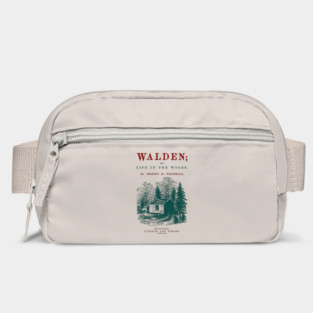 Walden by Henry David Thoreau Vintage Book Cover Art Bag