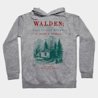 Walden by Henry David Thoreau Vintage Book Cover Art Hoodie