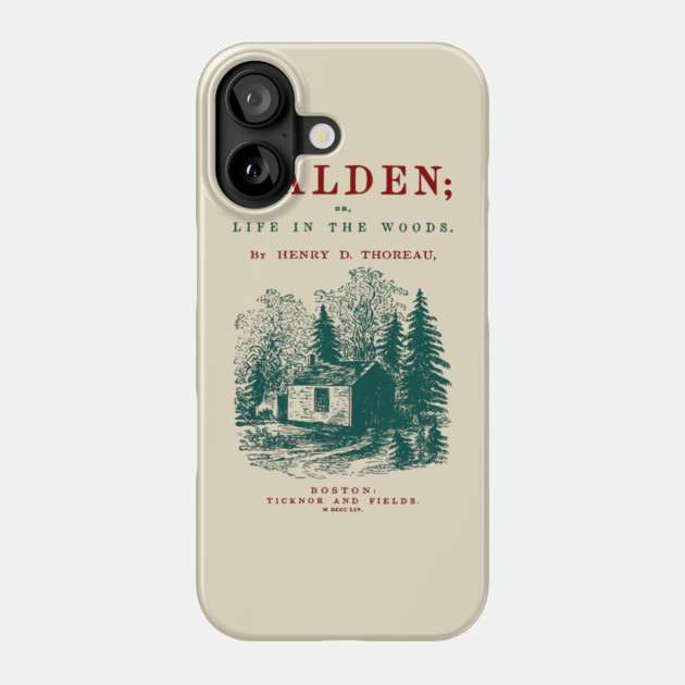 Walden by Henry David Thoreau Vintage Book Cover Art Phone Case by TuncGK