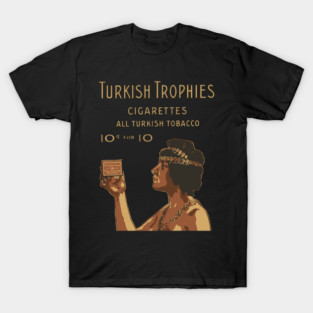 Turkish Trophies Vintage Cigarette Ad Art T-Shirt