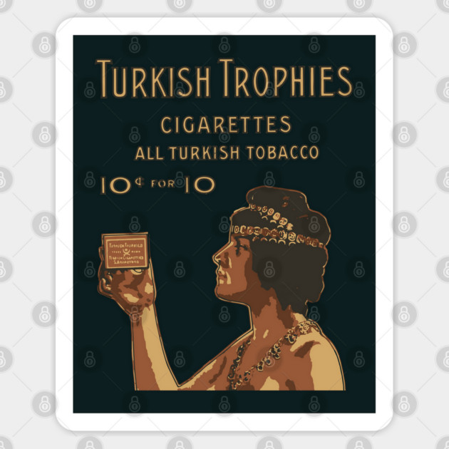 Turkish Trophies Vintage Cigarette Ad Art Sticker by TuncGK