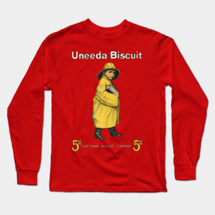 Uneeda Biscuit 5¢ Retro Advertising Art Long Sleeve T-Shirt