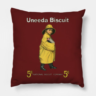 Uneeda Biscuit 5¢ Retro Advertising Art Pillow