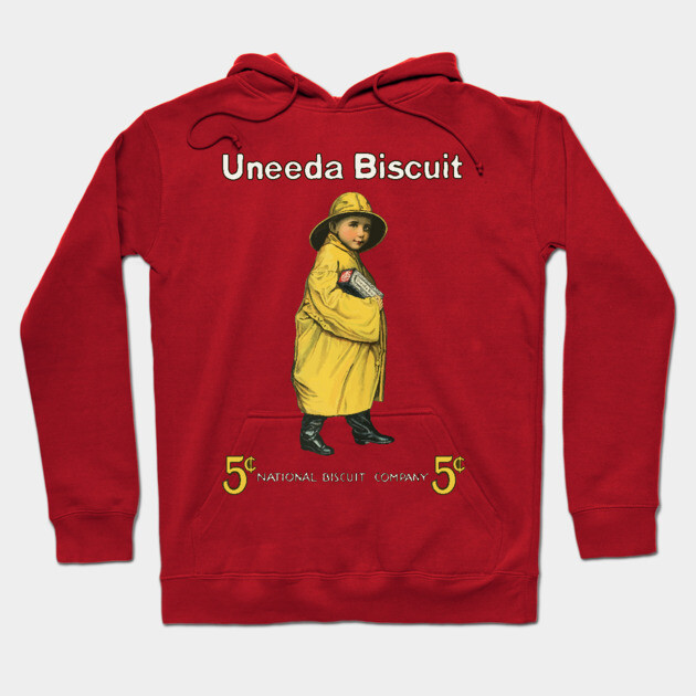 Uneeda Biscuit 5¢ Retro Advertising Art Hoodie by TuncGK