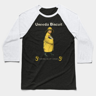 Uneeda Biscuit 5¢ Retro Advertising Art Baseball T-Shirt