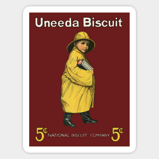 Uneeda Biscuit 5¢ Retro Advertising Art Magnet by TuncGK
