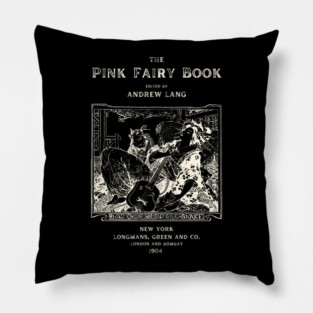 The Pink Fairy Book Cover by Andrew Lang Pillow