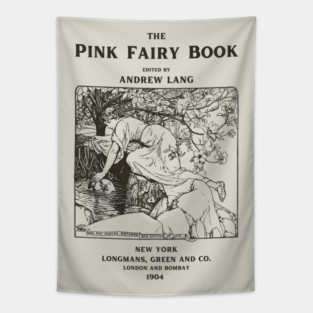 The Pink Fairy Book Vintage Illustration Tapestry