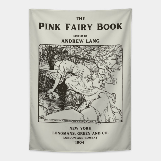 The Pink Fairy Book Vintage Illustration Tapestry by TuncGK