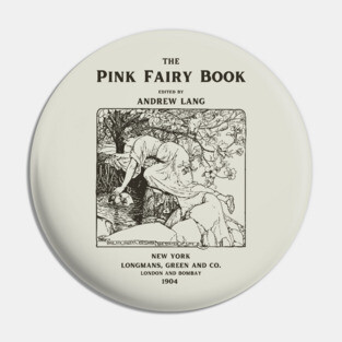 The Pink Fairy Book Vintage Illustration Pin
