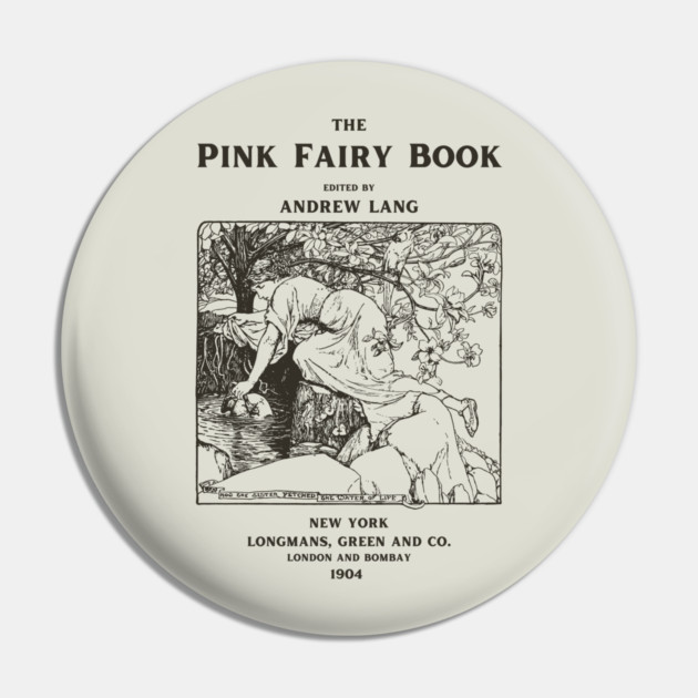 The Pink Fairy Book Vintage Illustration Pin by TuncGK
