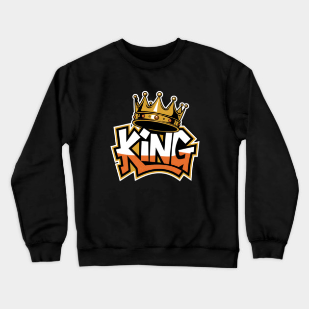Graffiti Style King Crewneck Sweatshirt by UrbanLifeApparel