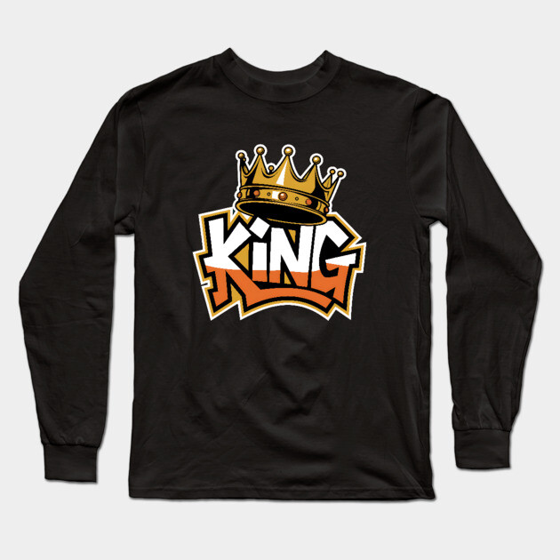 Graffiti Style King Long Sleeve T-Shirt by UrbanLifeApparel
