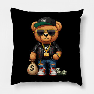 Hip-Hop Teddy Bear - Get Money Pillow