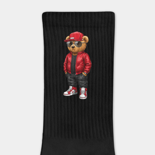 Hip-Hop Teddy Bear - Red Style by UrbanLifeApparel