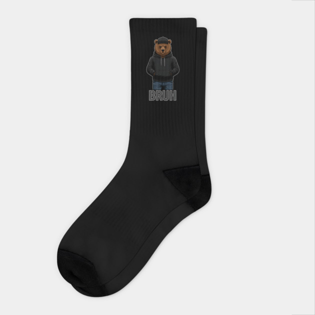 BRUH - Hip=Hop Bear Socks by UrbanLifeApparel
