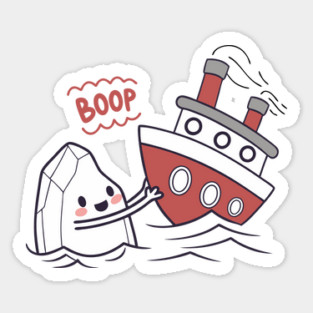 Funny Iceberg Ship Boop Sticker