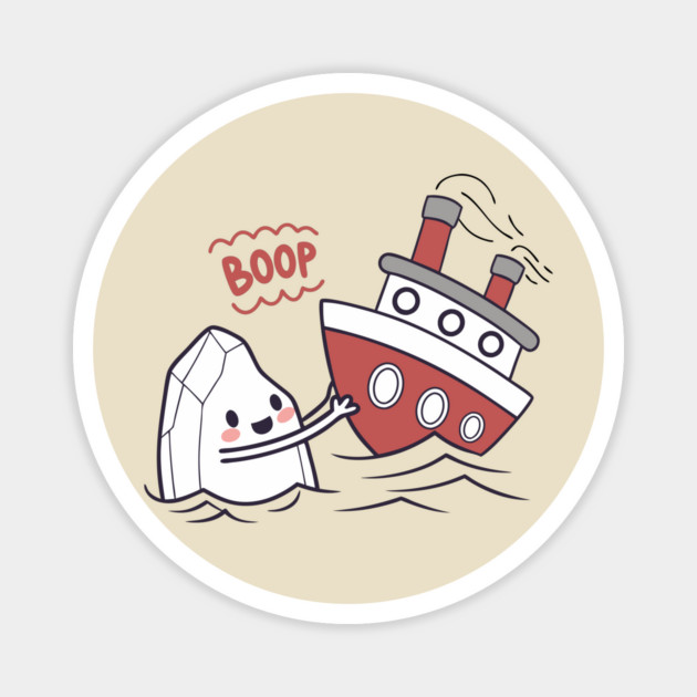 Funny Iceberg Ship Boop Magnet by The WYLD Tribe
