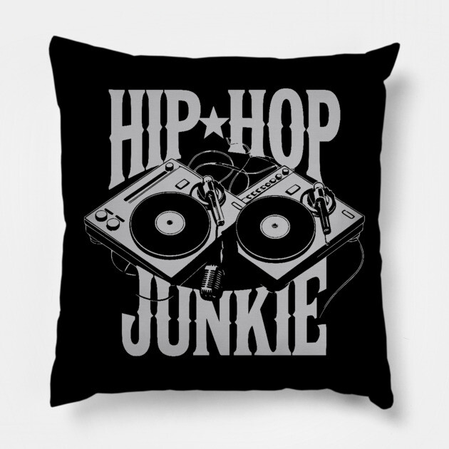 Hip-Hop Junkie Pillow by UrbanLifeApparel