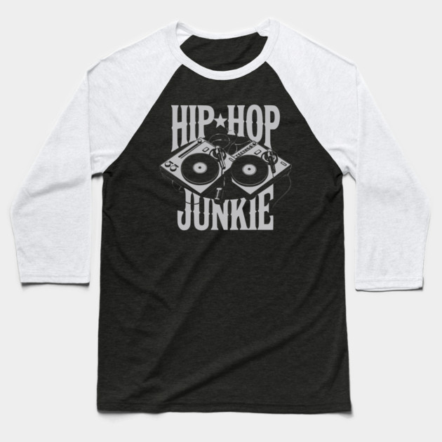 Hip-Hop Junkie Baseball T-Shirt by UrbanLifeApparel