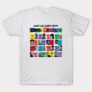 What We Learn From Black History Human Rights African - Black History Month T-Shirt
