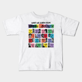 What We Learn From Black History Human Rights African - Black History Month Kids T-Shirt