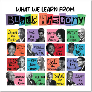 What We Learn From Black History Human Rights African - Black History Month Posters and Art