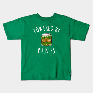 Powered by pickles Kids T-Shirt